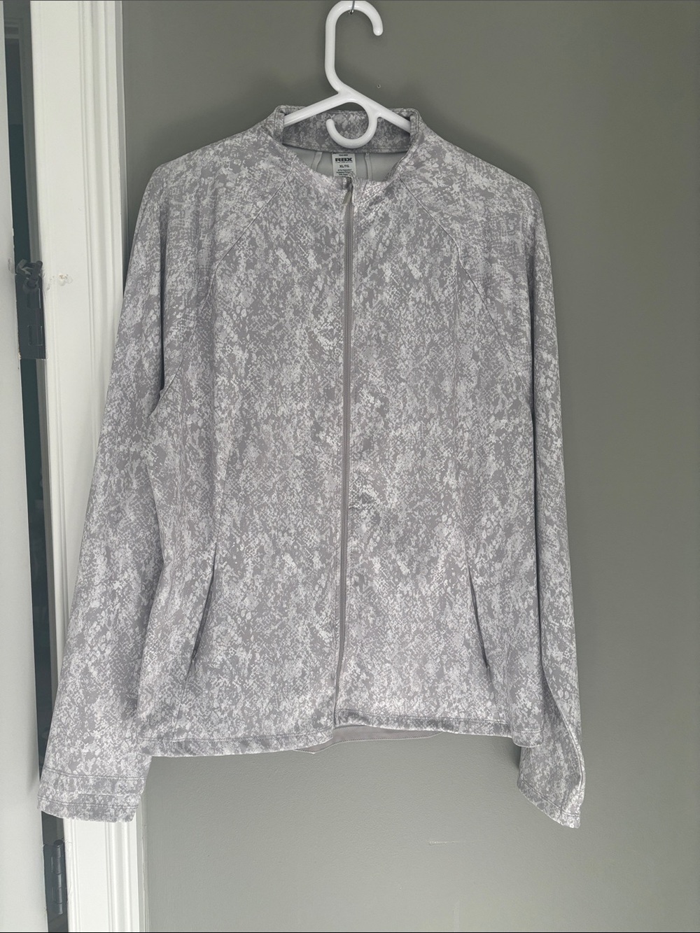 RBX Gray Textured Zip-Front Bomber Jacket